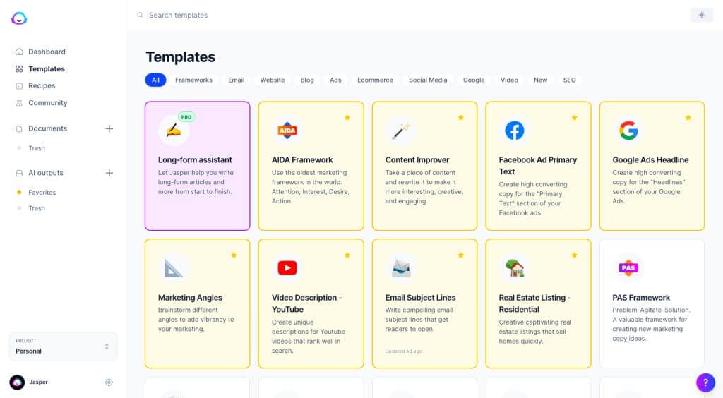 A simple screenshot of a website with many different items.